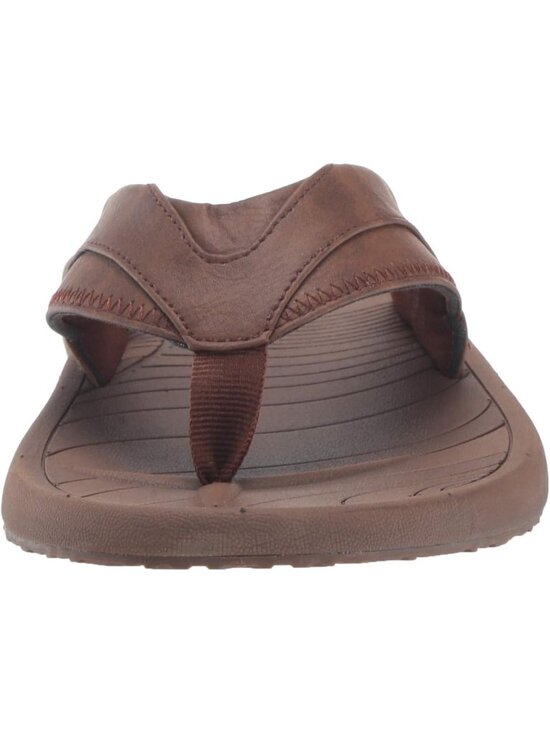 Men\'s Brown Slip-on Flip Flop Comfort Sandals with Enhanced Grip Cushioning main image 7
